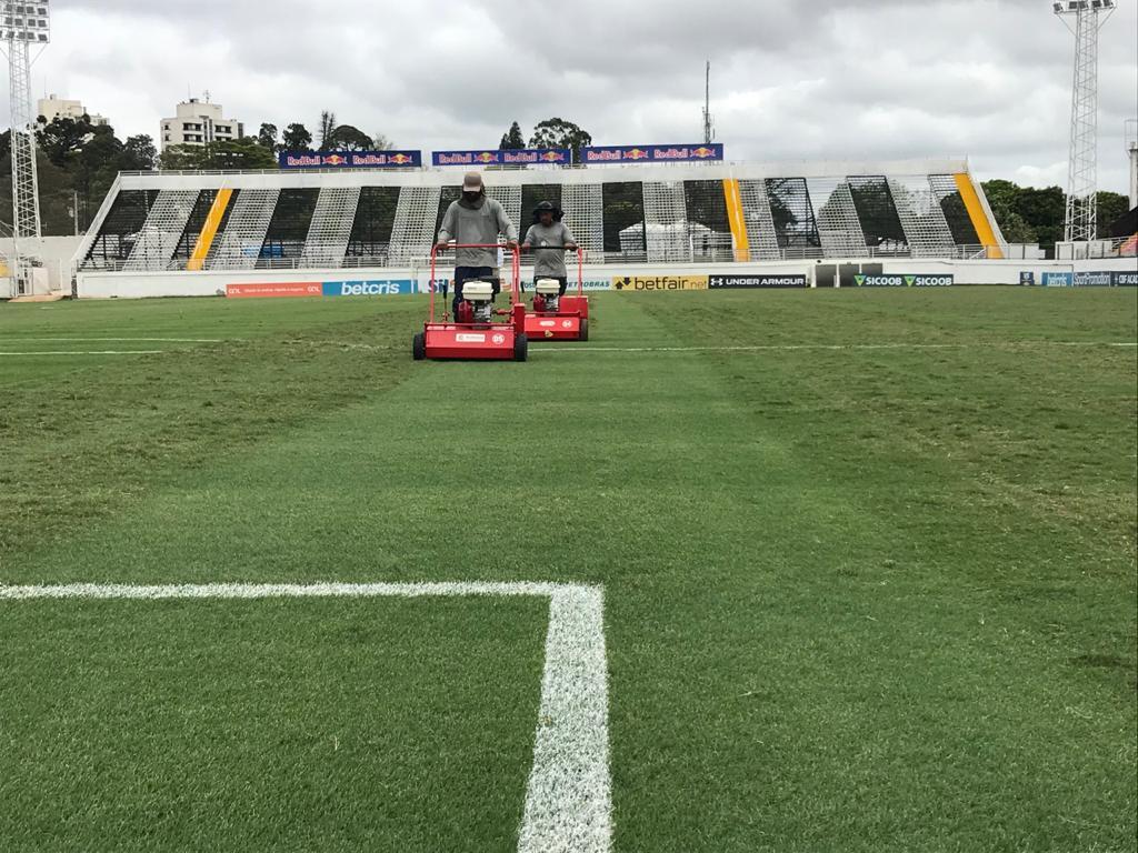 Vertical no Red Bull Bragantino, mesmo durante o campeonato a manutenção não para